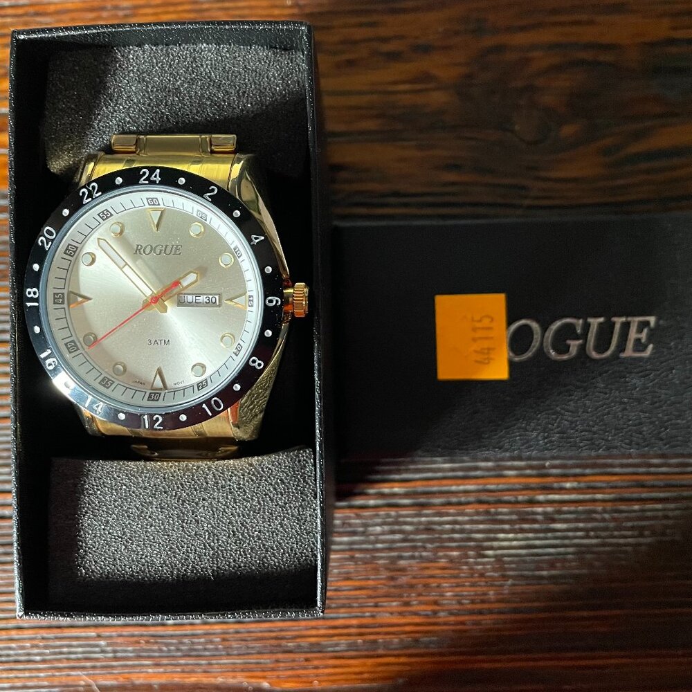 Rogue 3ATM Gold tone watch